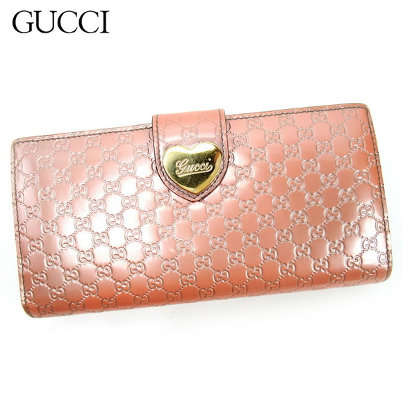 Gucci Long Patent Wallet Leather ssima Pink - Picture 1 of 6